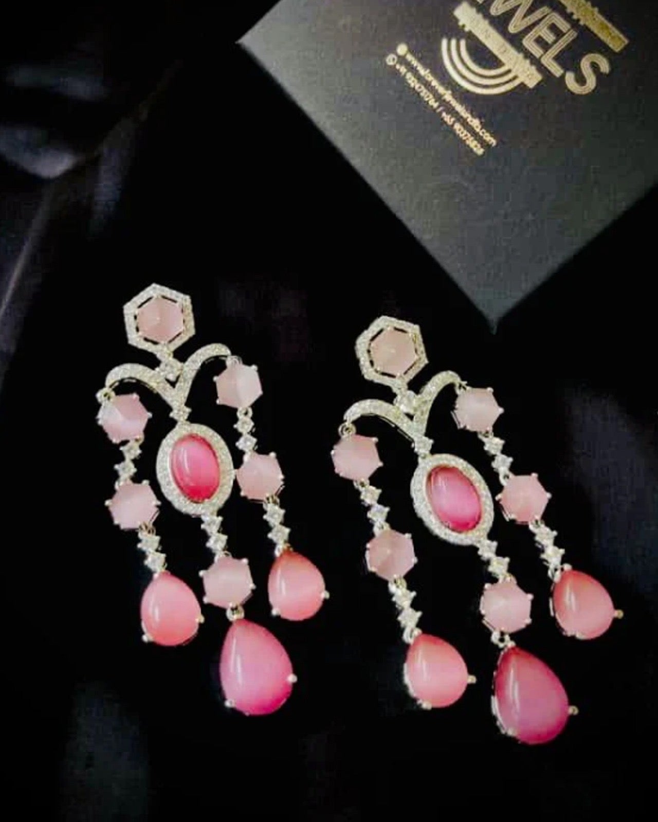 Pink Diamond Danglers