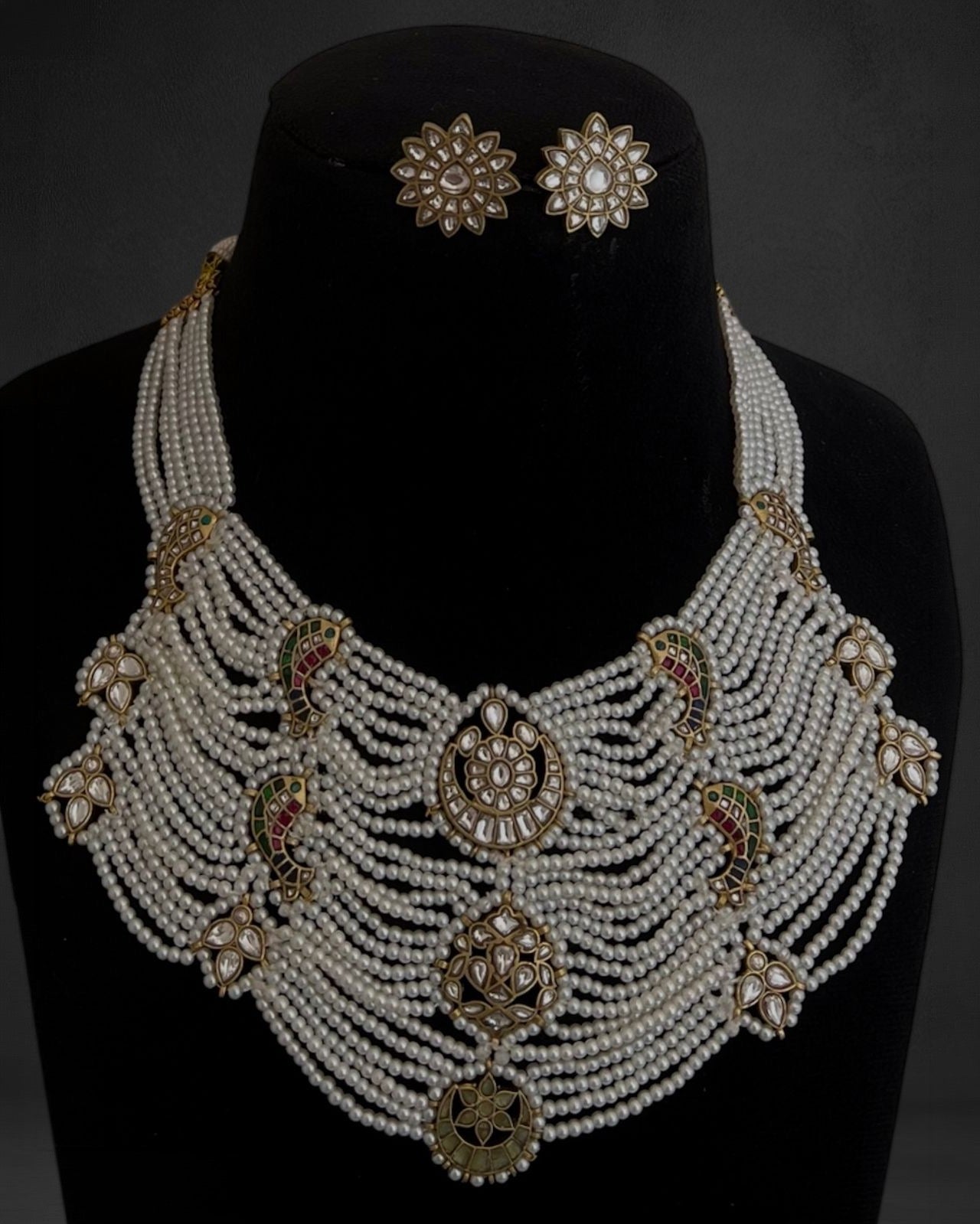 Rangrez Pearl Necklace Set