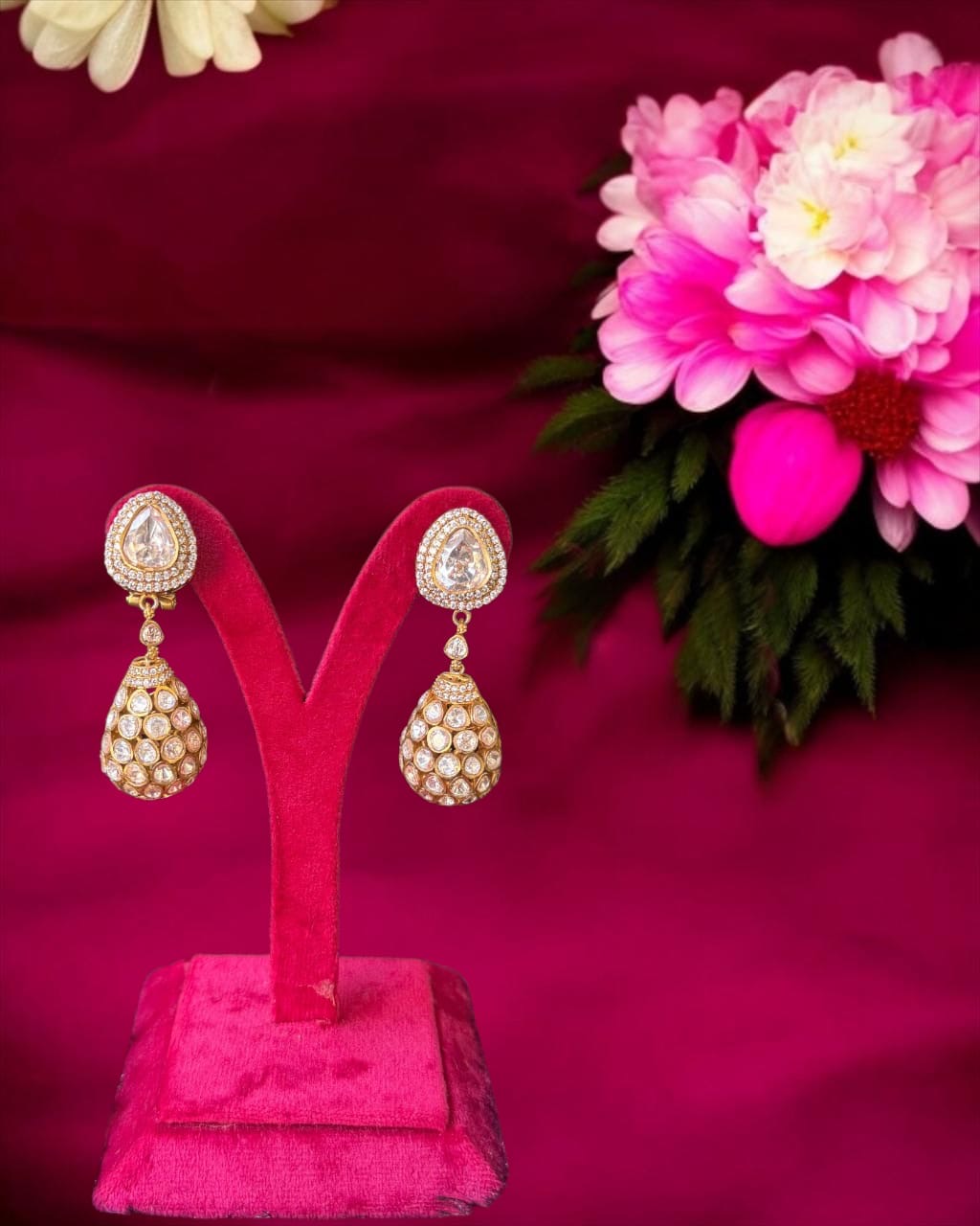 Polki Drop Earrings