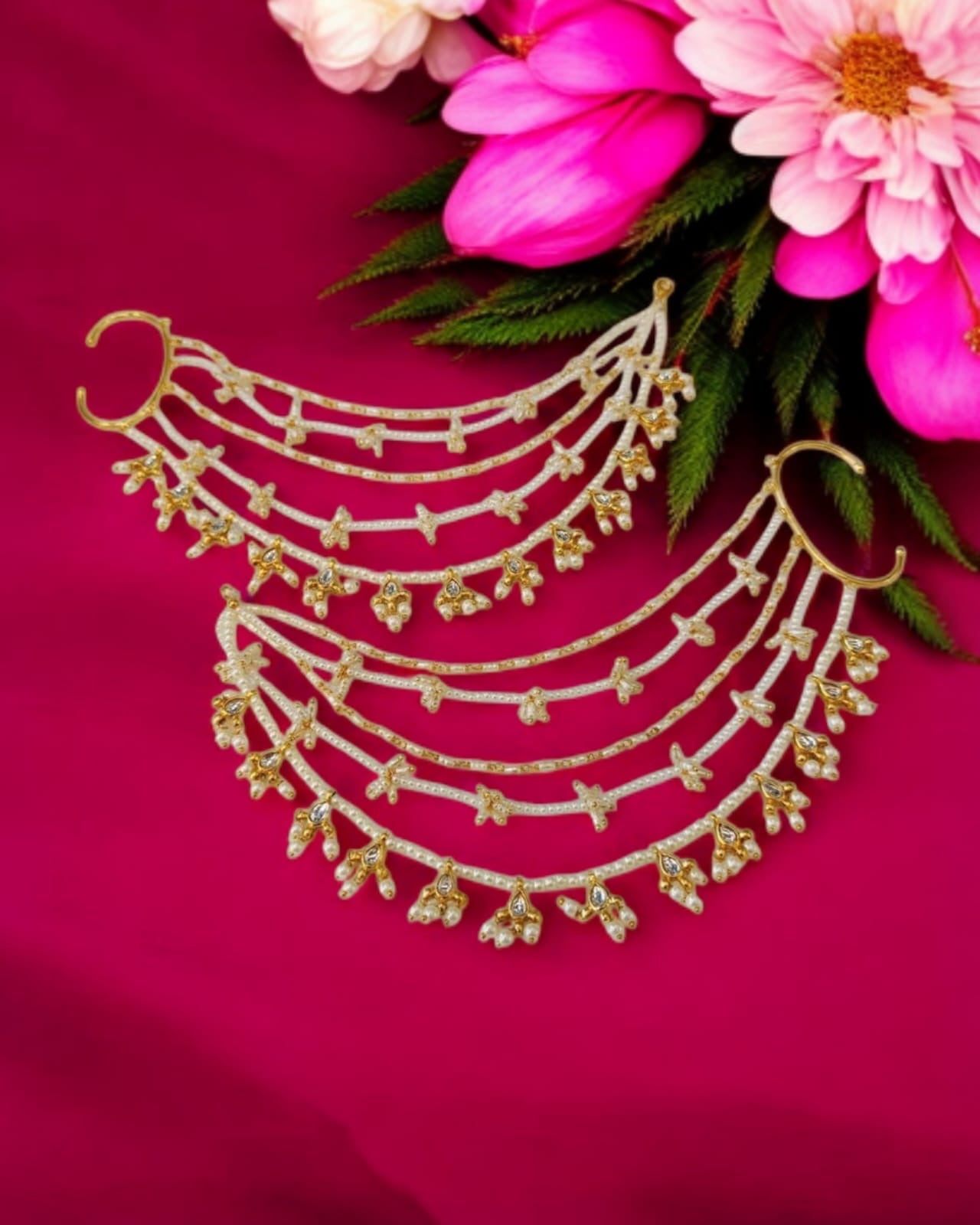 Prajakta Kholi Inspired Pearl Earchain