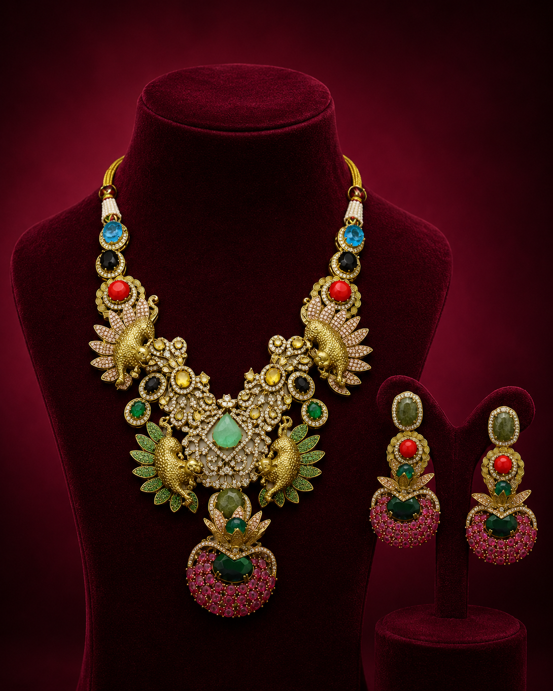 Peacock Royale Pendant Set