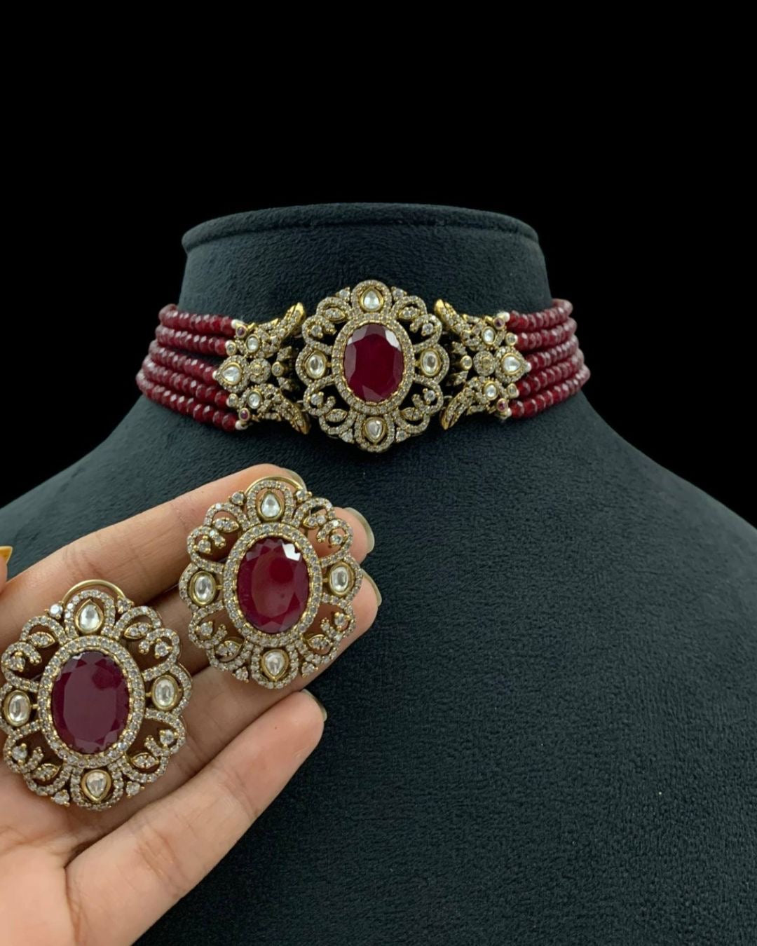 Victorian beads Choker Set