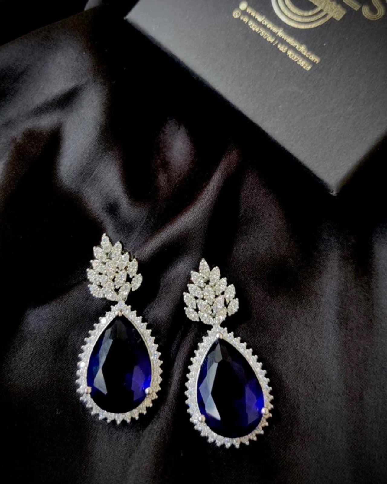 Blue Diamond Earrings