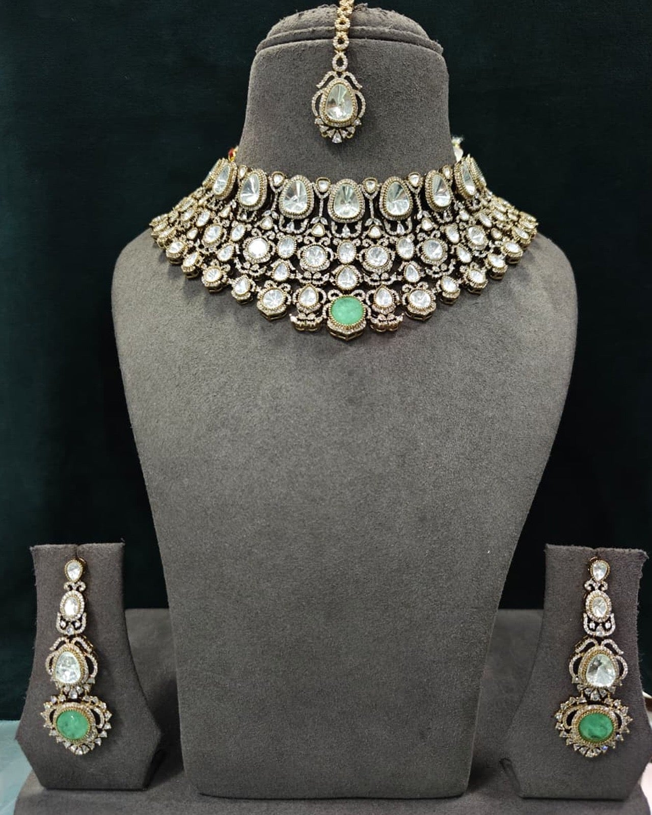 Royal Moissanite Bridal Choker Set