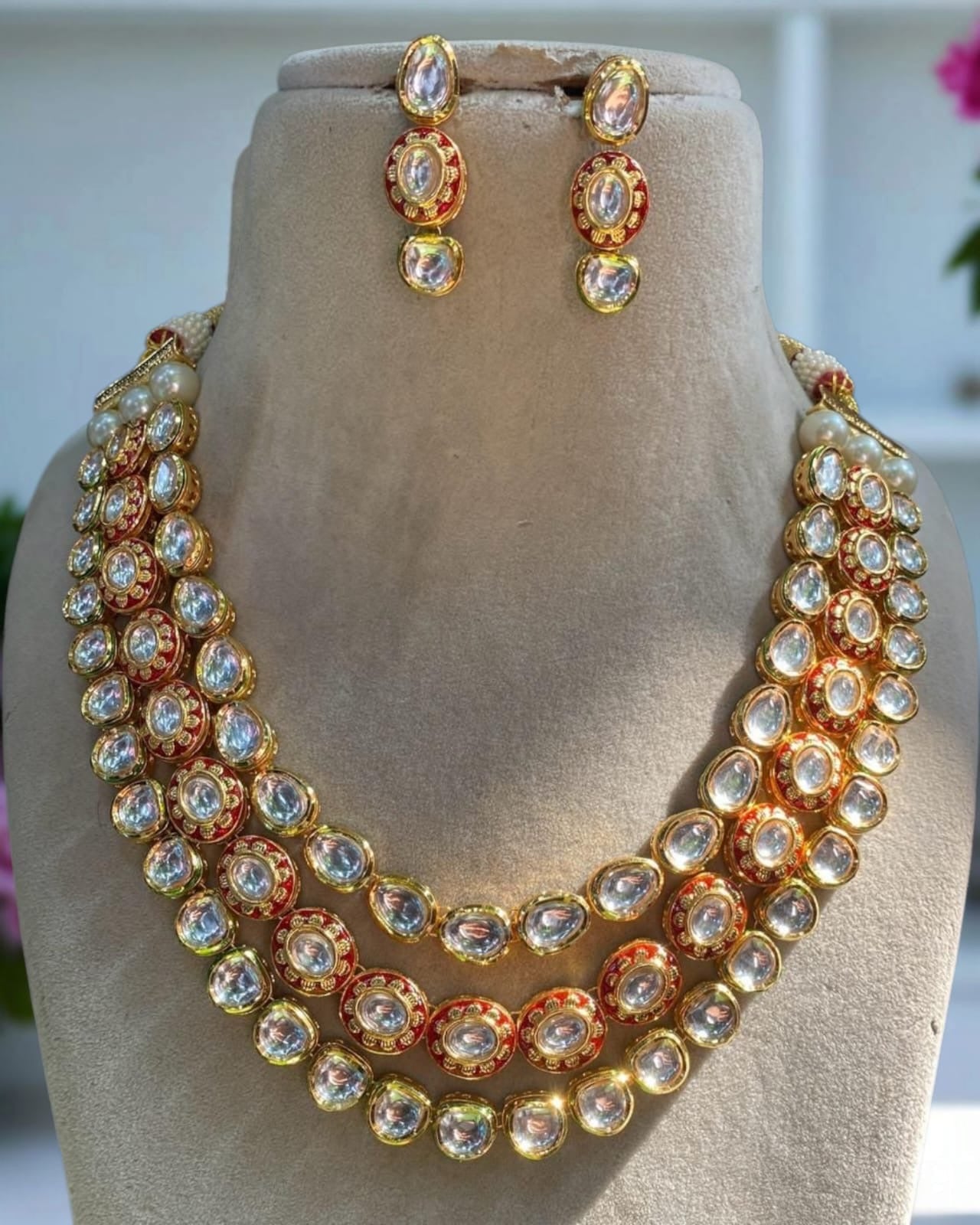 3 Layered Kundan Necklace