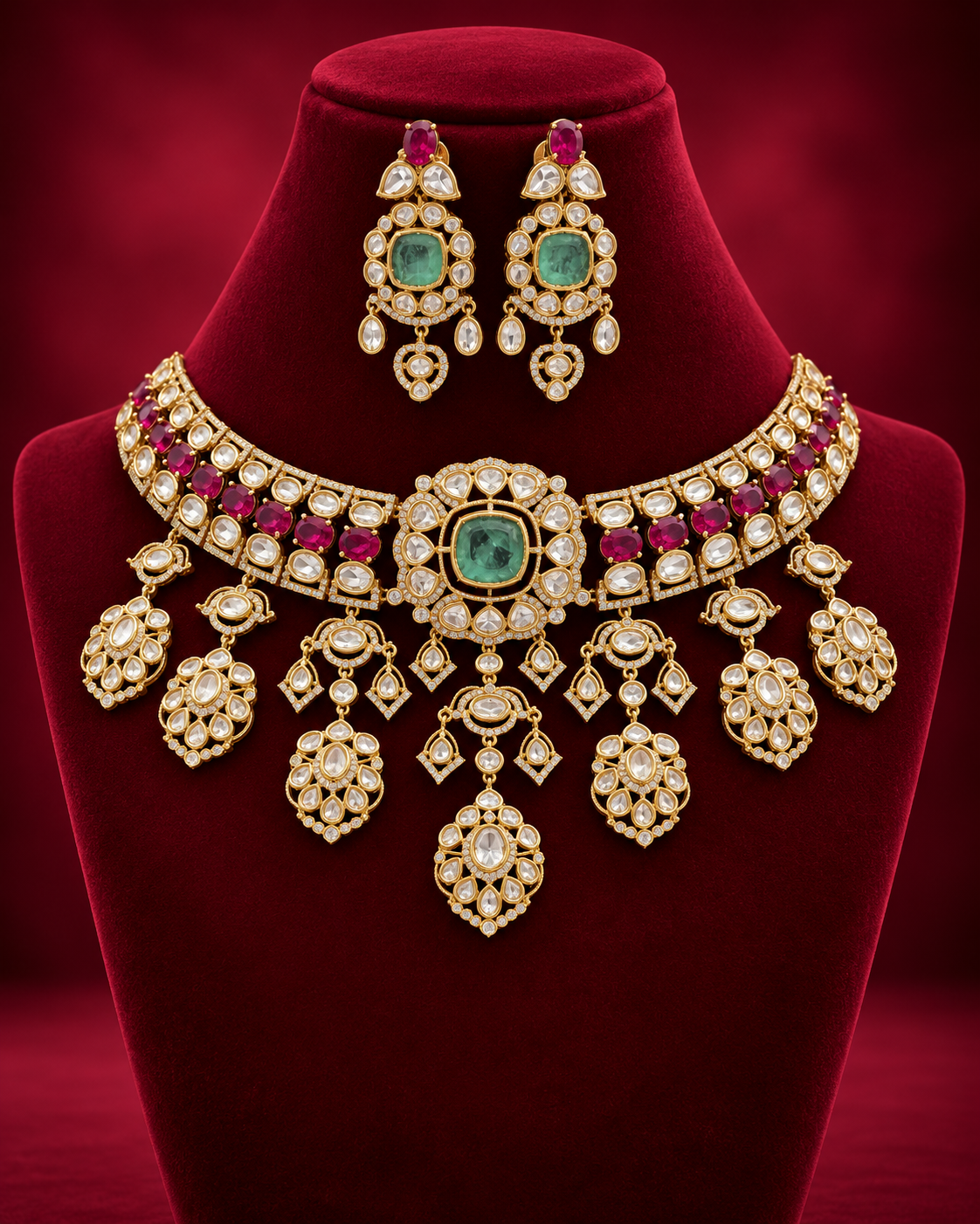 Grand Polki Bridal Necklace Set