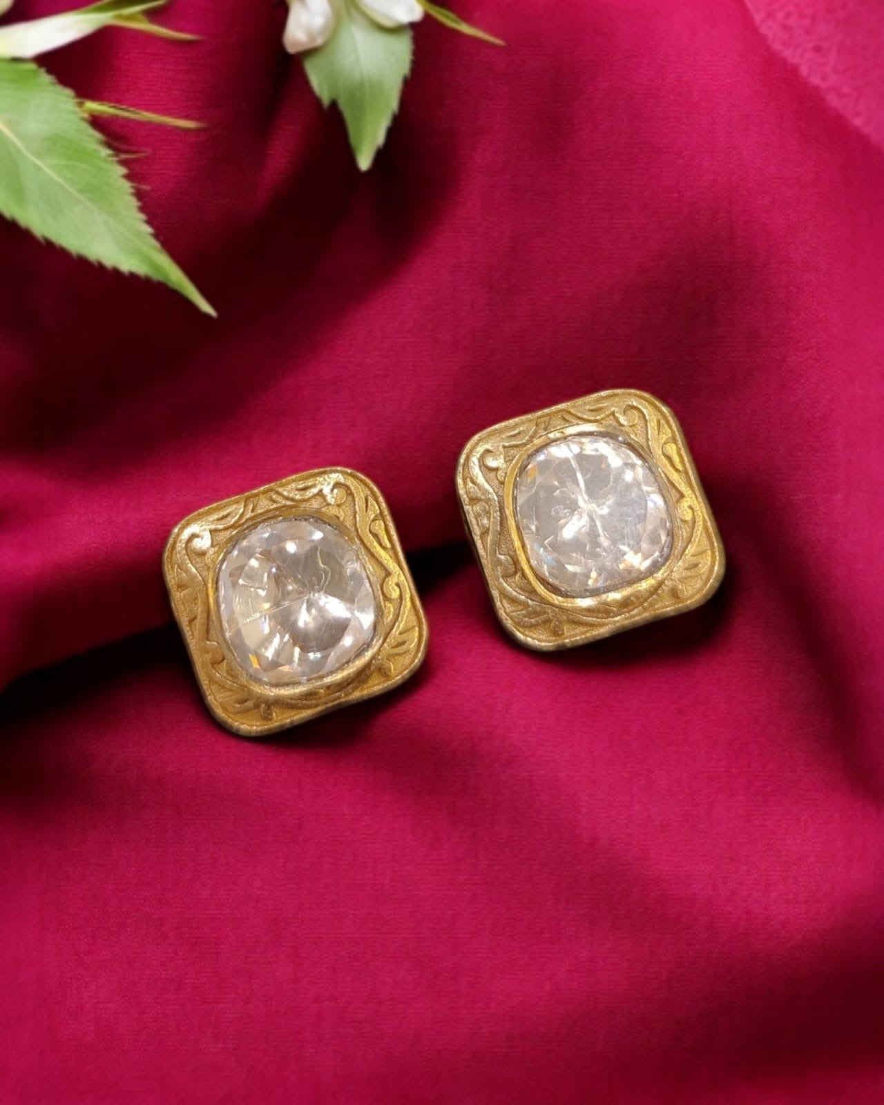 Golden Stud Earrings