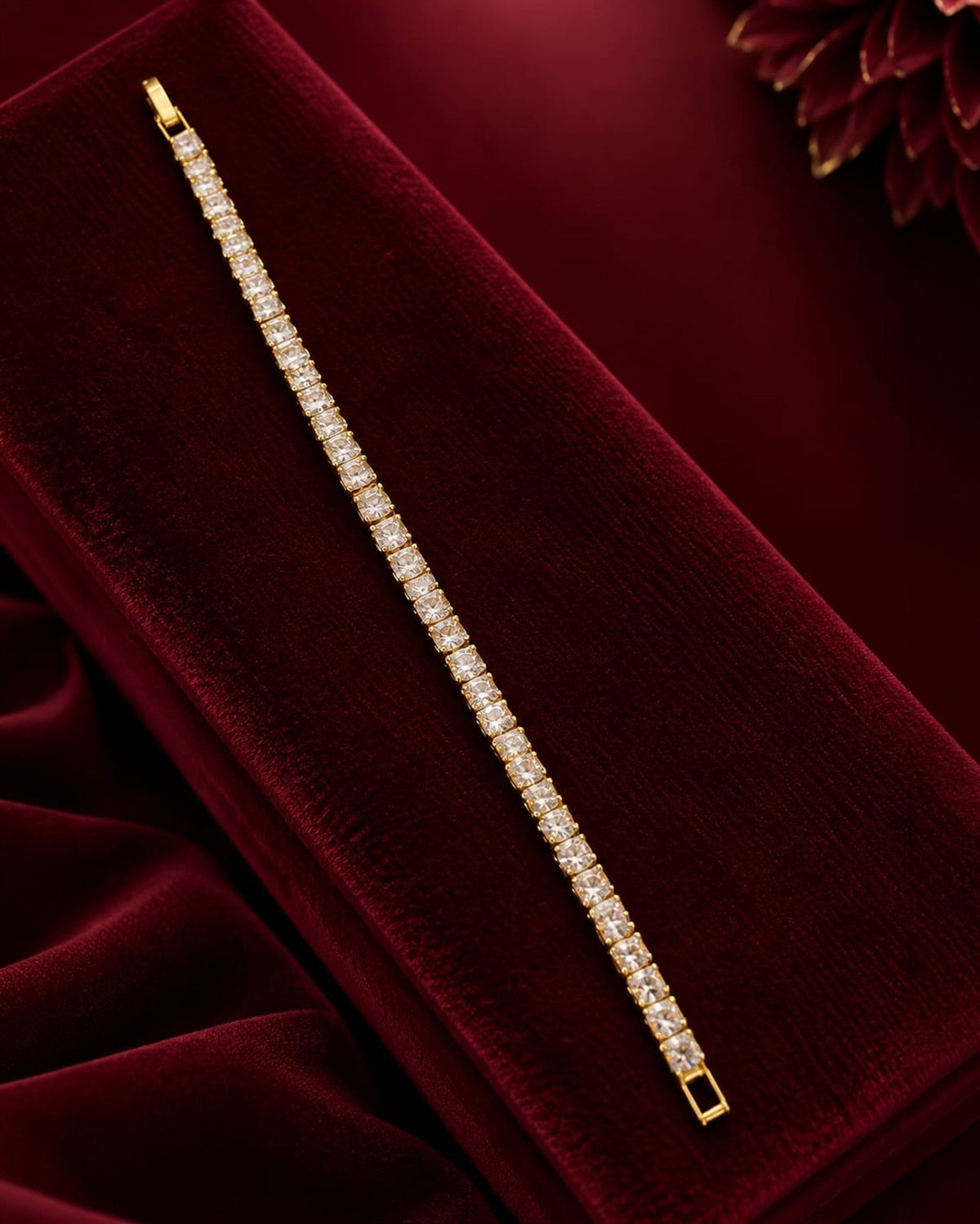 Golden Diamond Tennis Bracelet