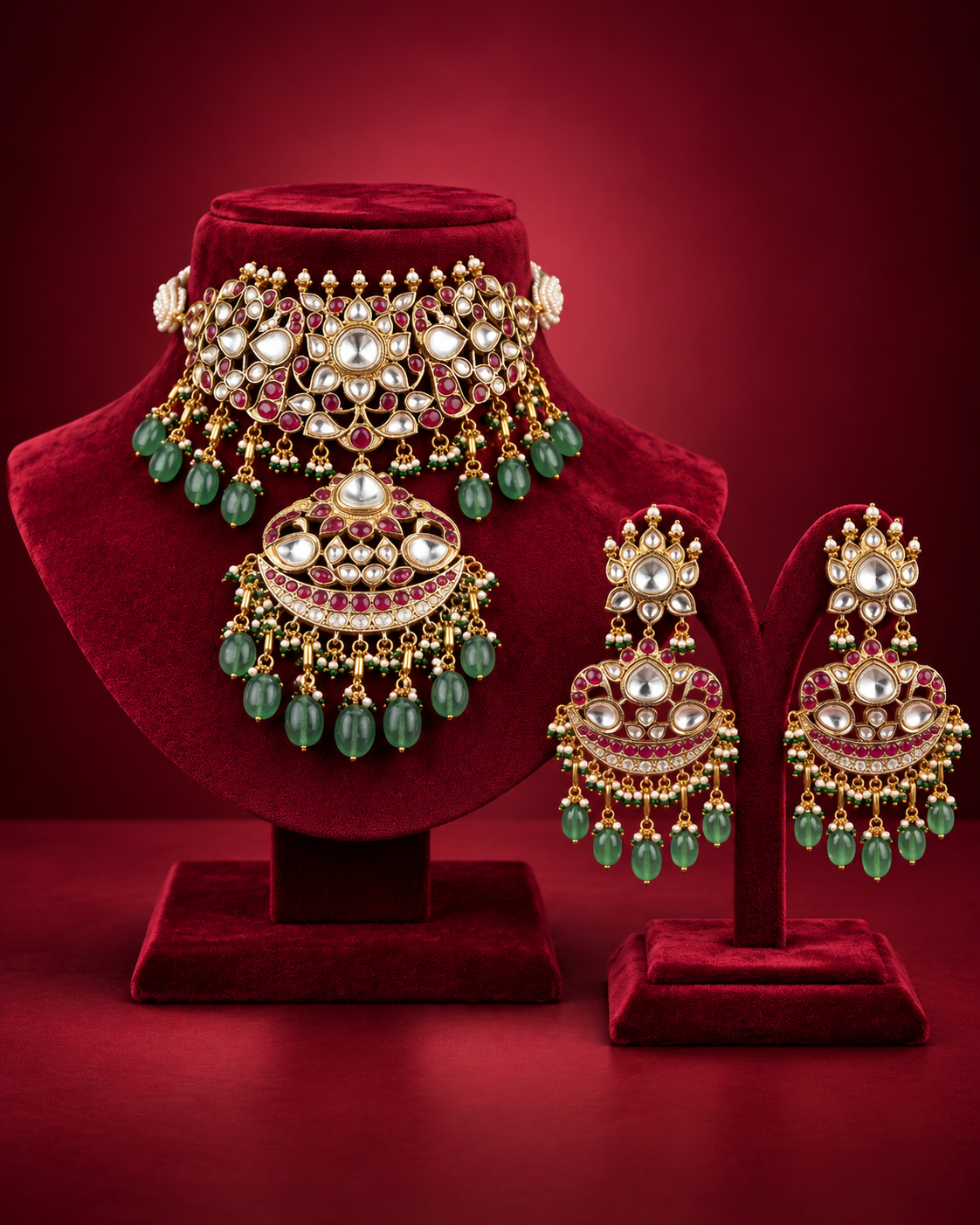 Fine Kundan Bridal Necklace Set