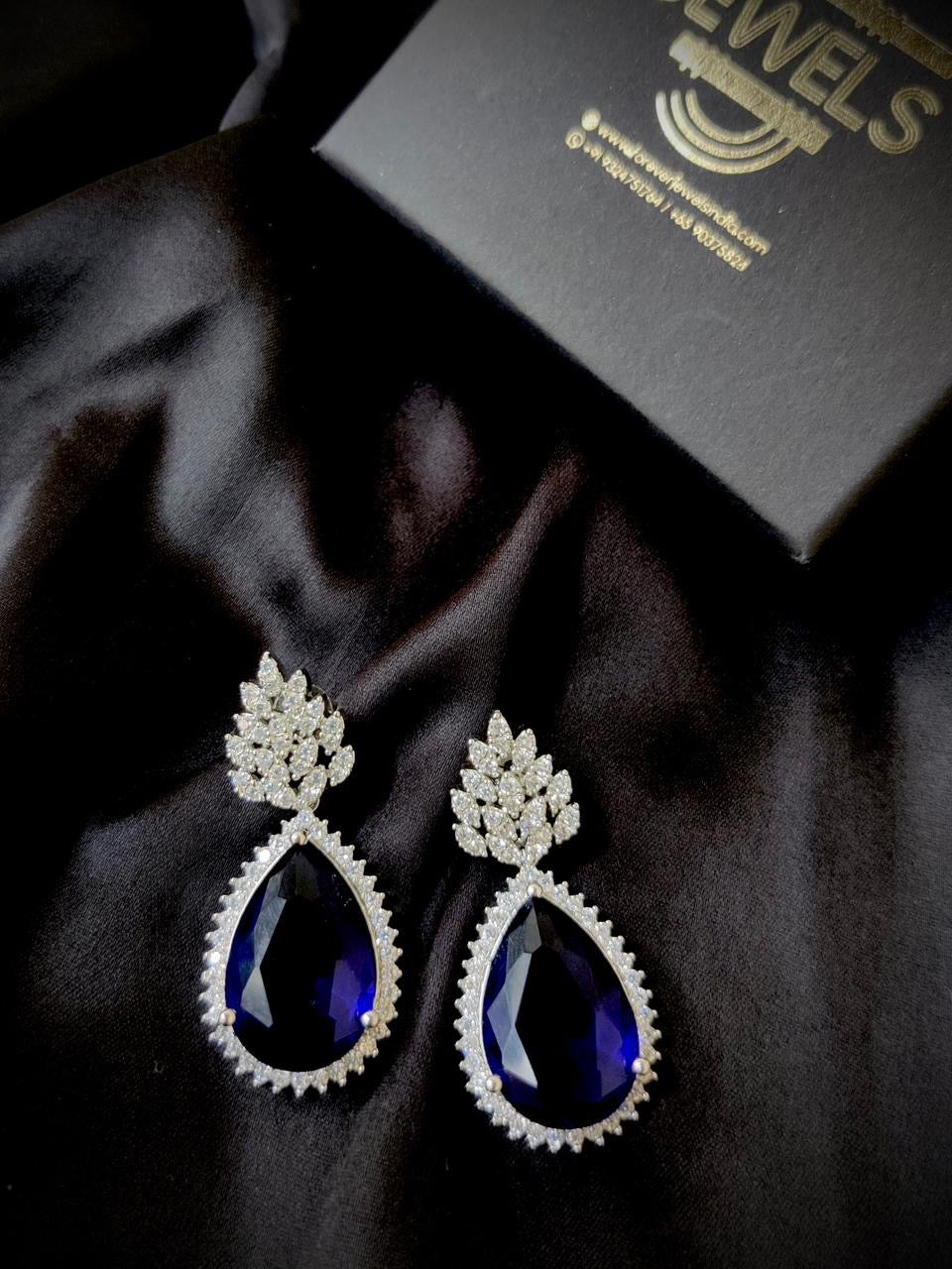 Blue Diamond Earrings