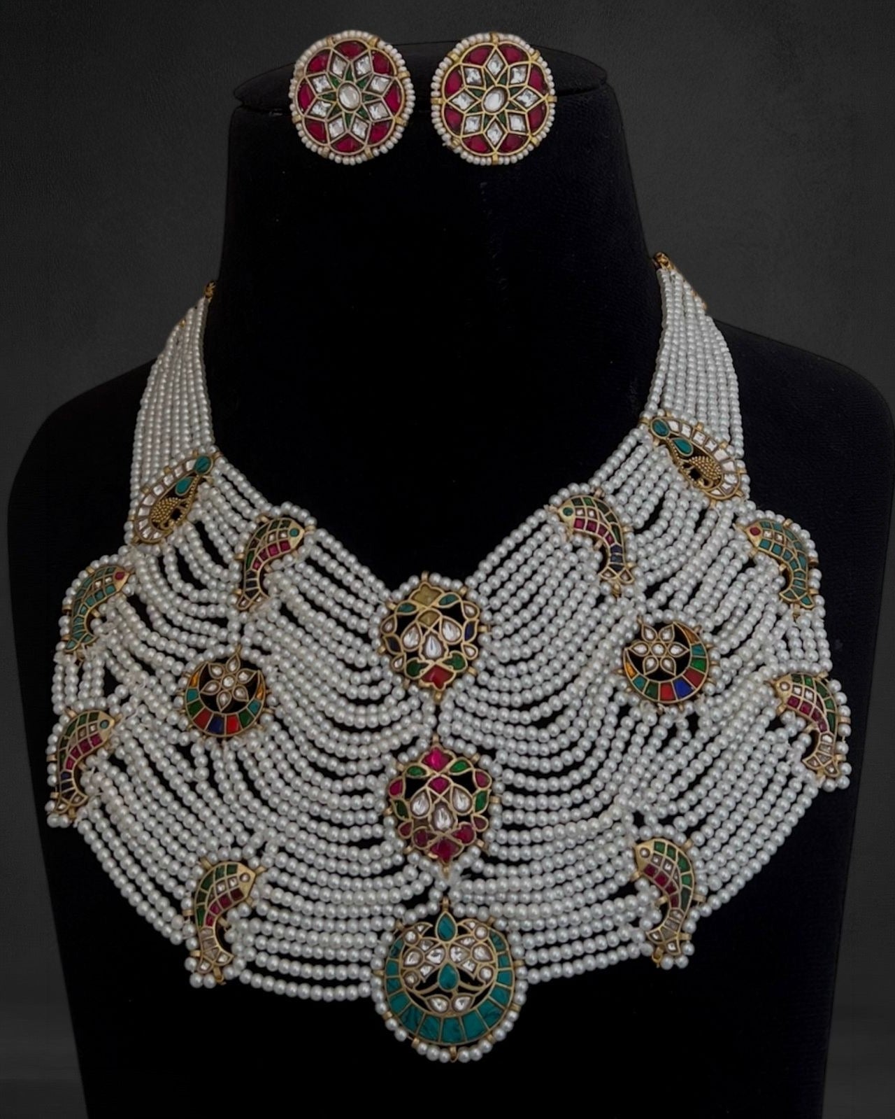 Pearl Heritage Meenakari Haar Set