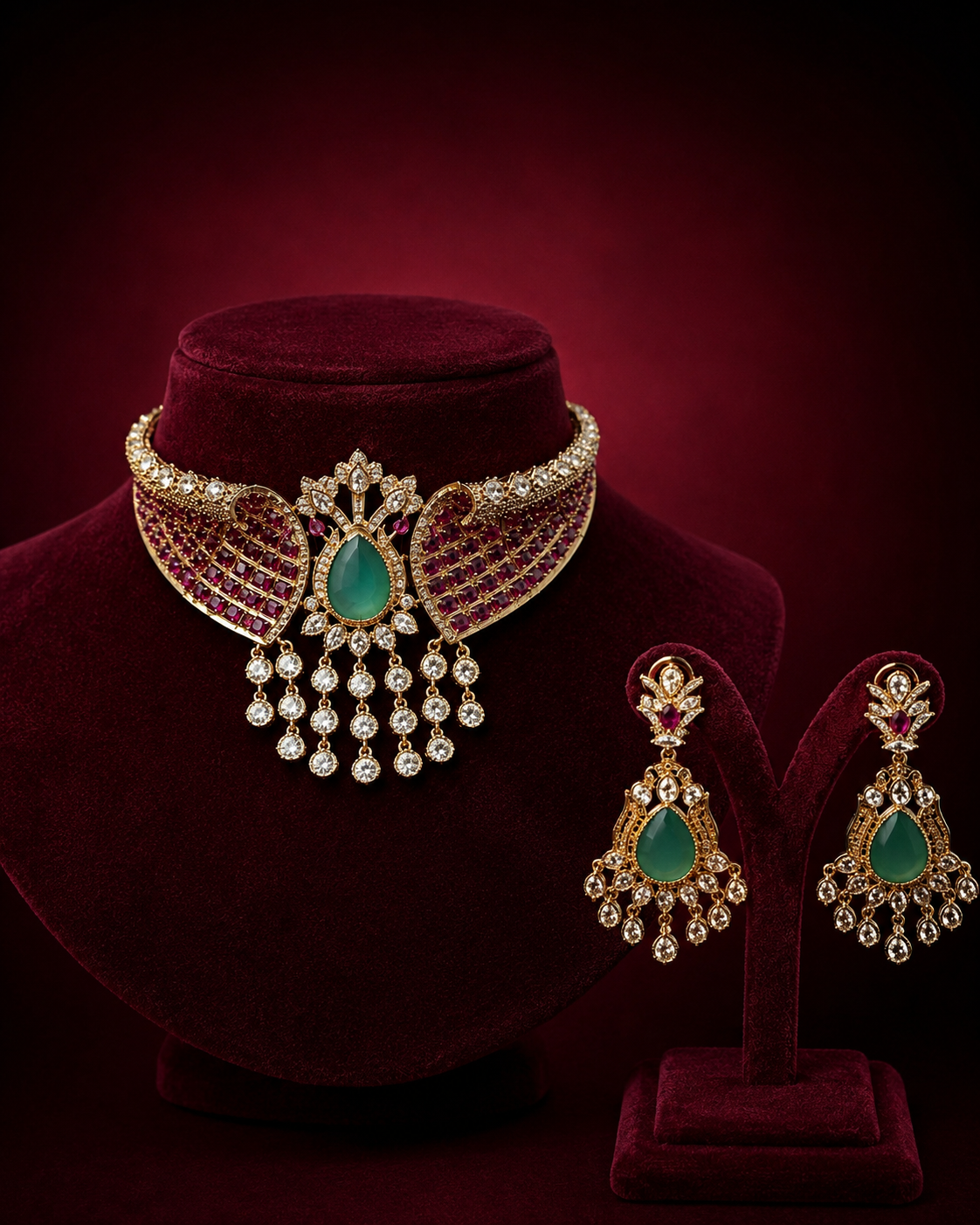 Ruby Royale Statement Set