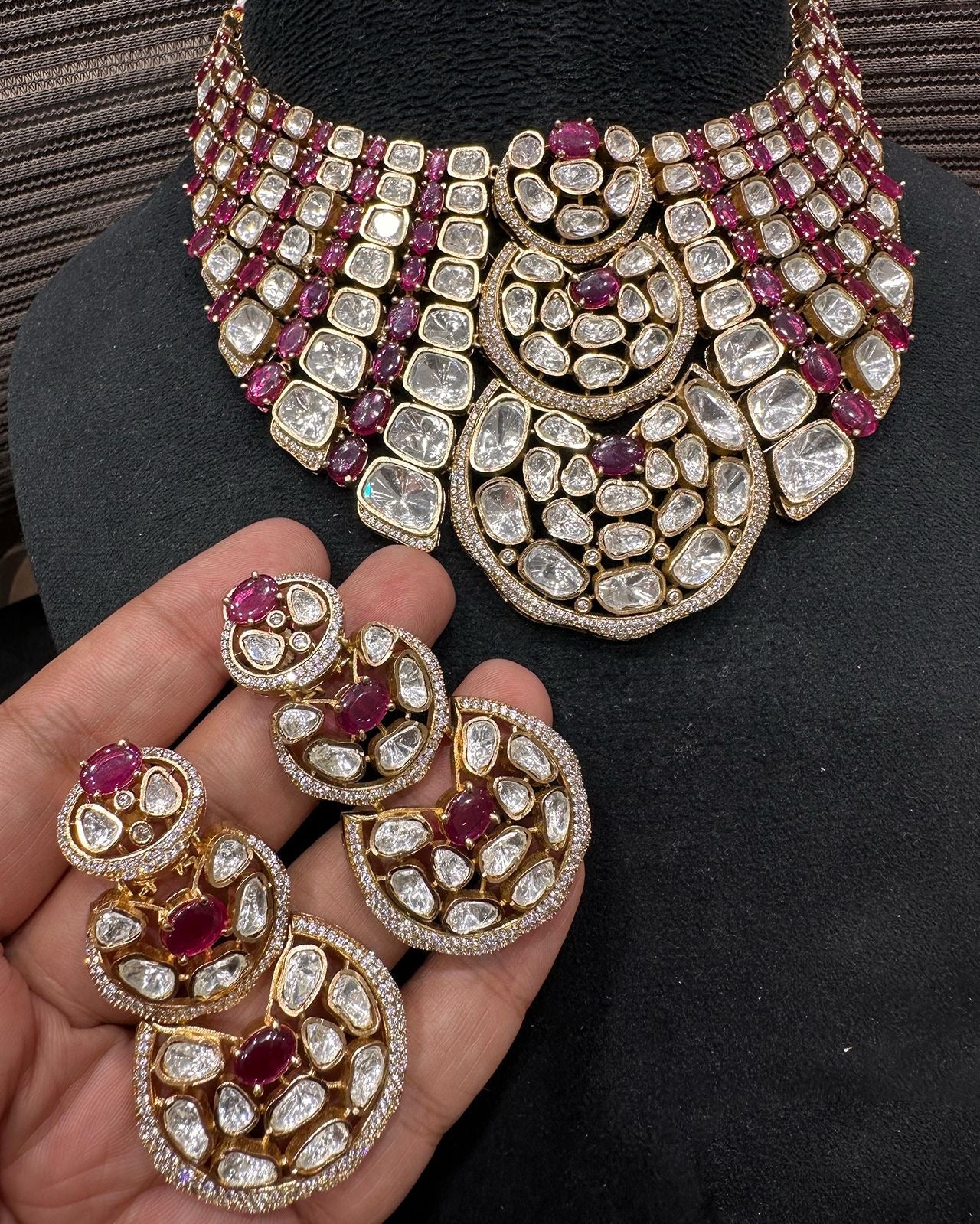 Elegant Polki Necklace Set