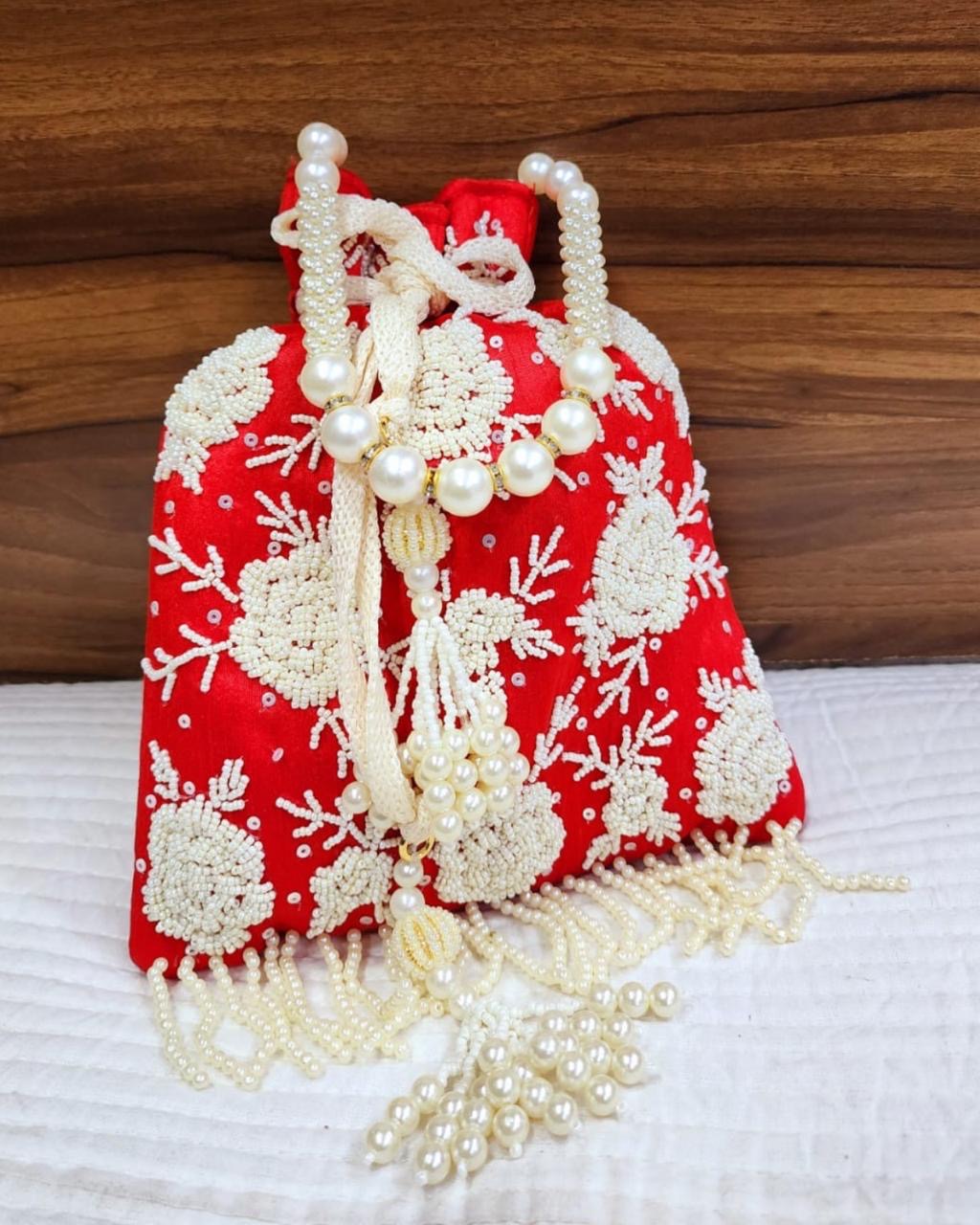 Embroidery Pearl Potlis