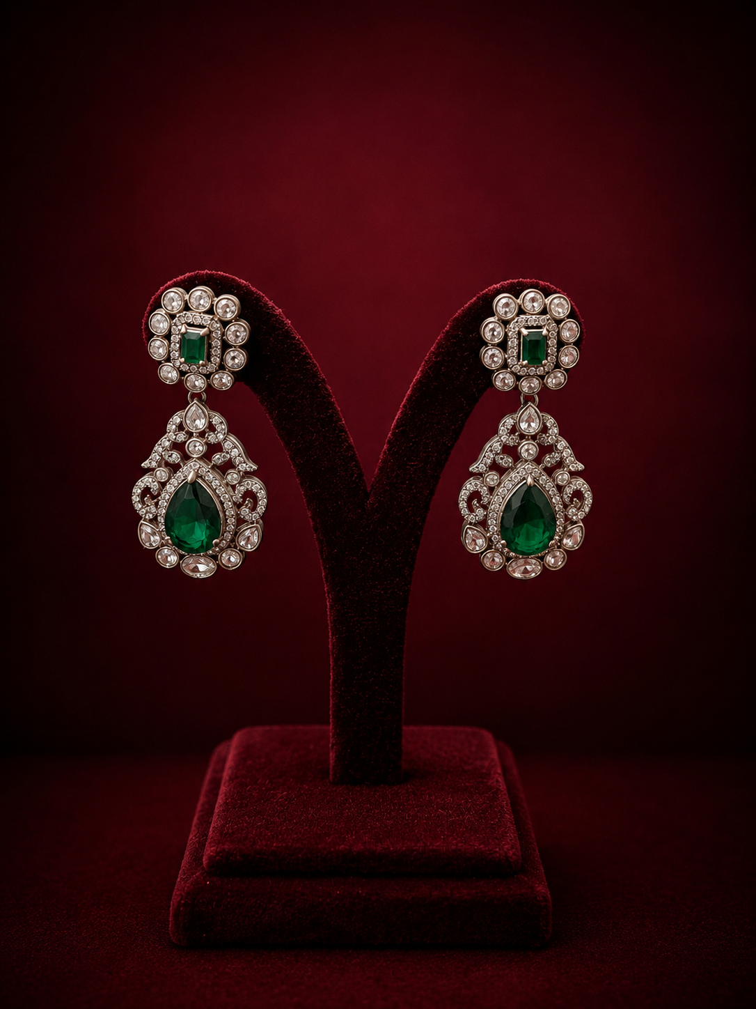 Emerald Victorian Earrings