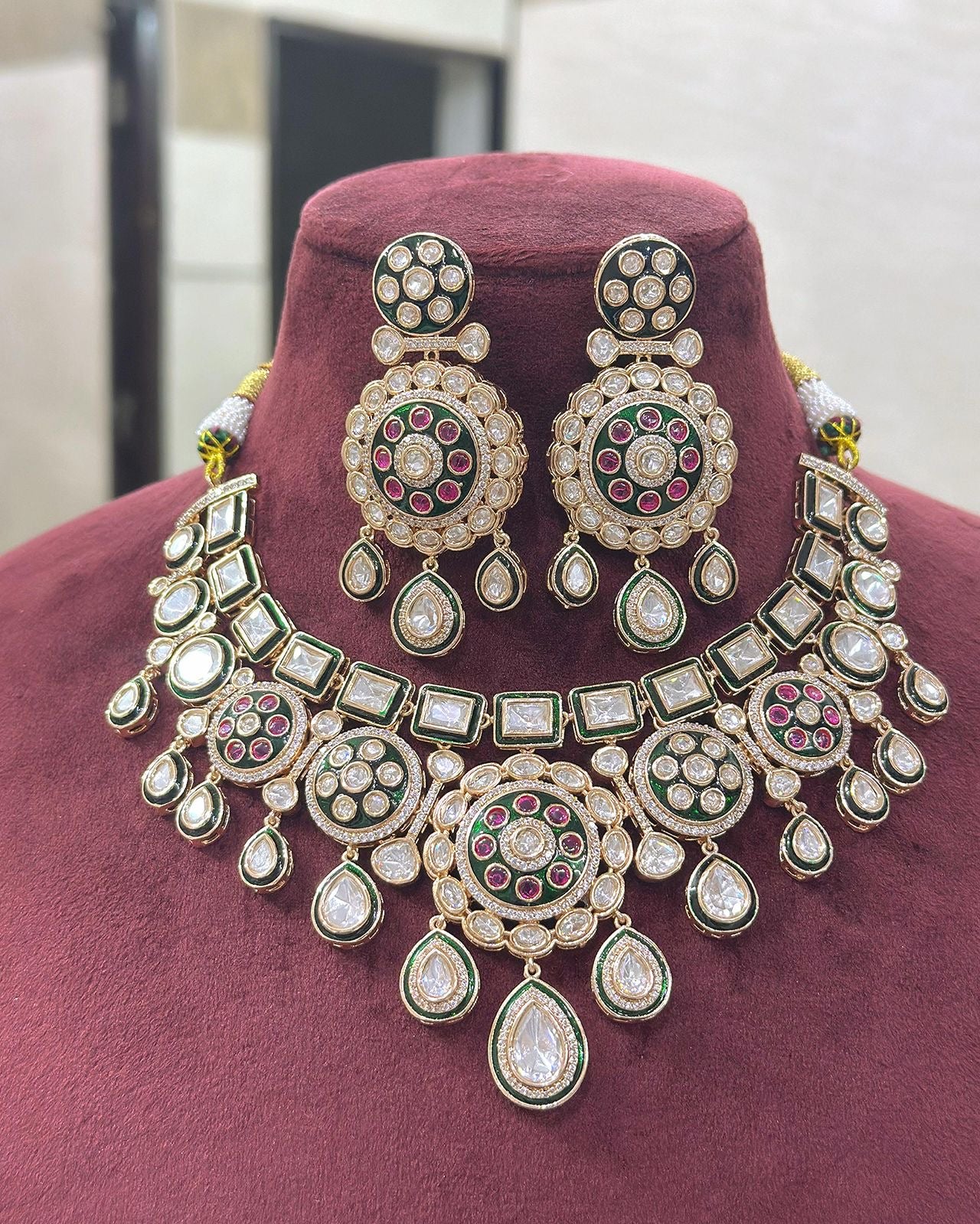Polki Bridal Necklace Set