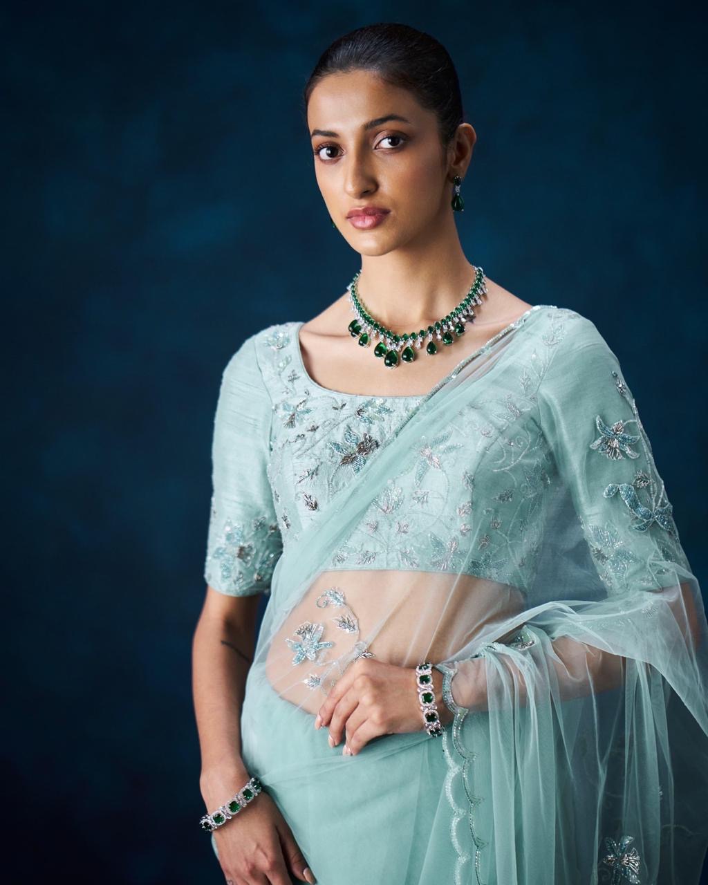 Emerald Diamond Necklace Set