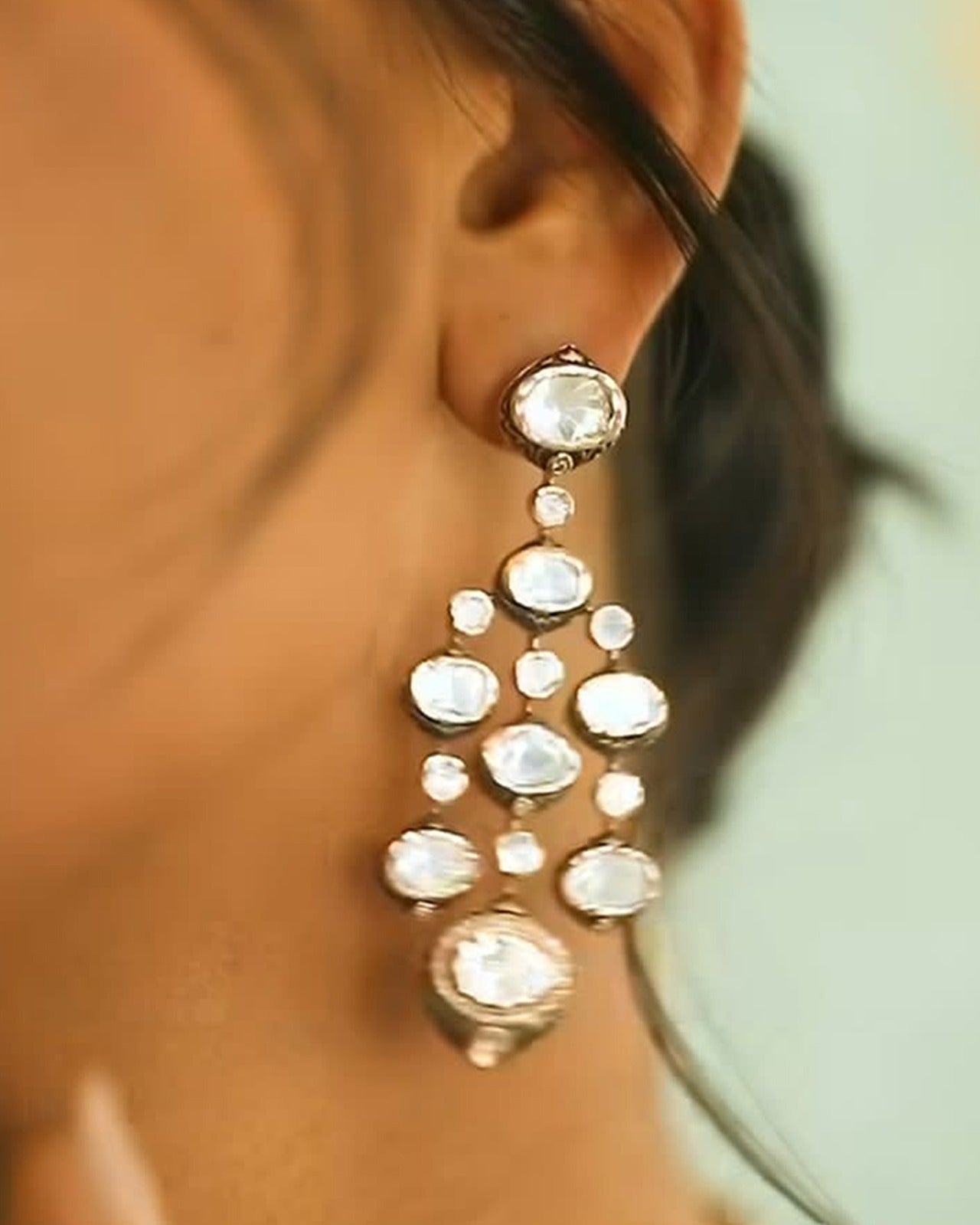 Polki Studded Kundan Necklace Set