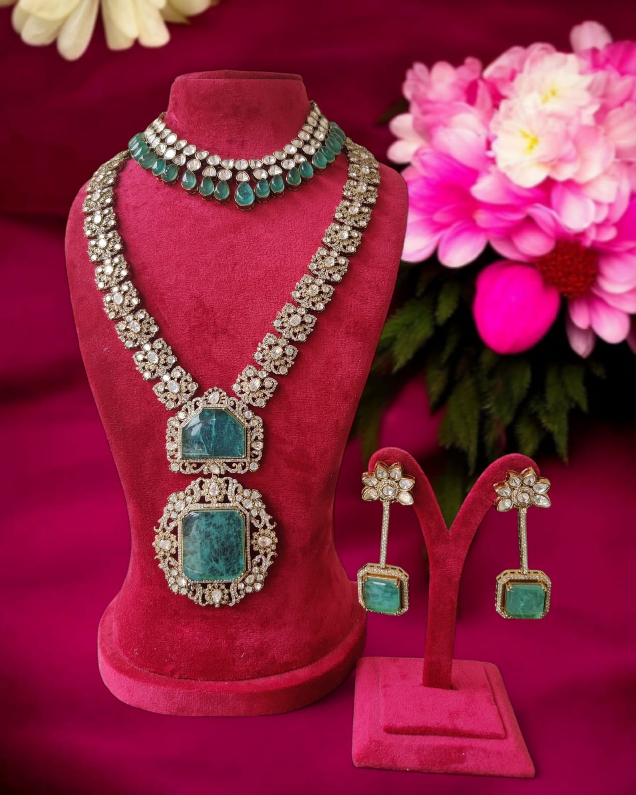 Mint Bridal Necklace Set