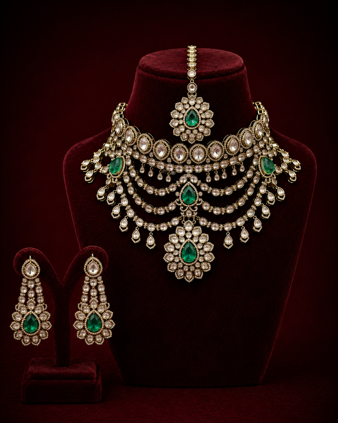 Polki Bridal Beauty Necklace Set