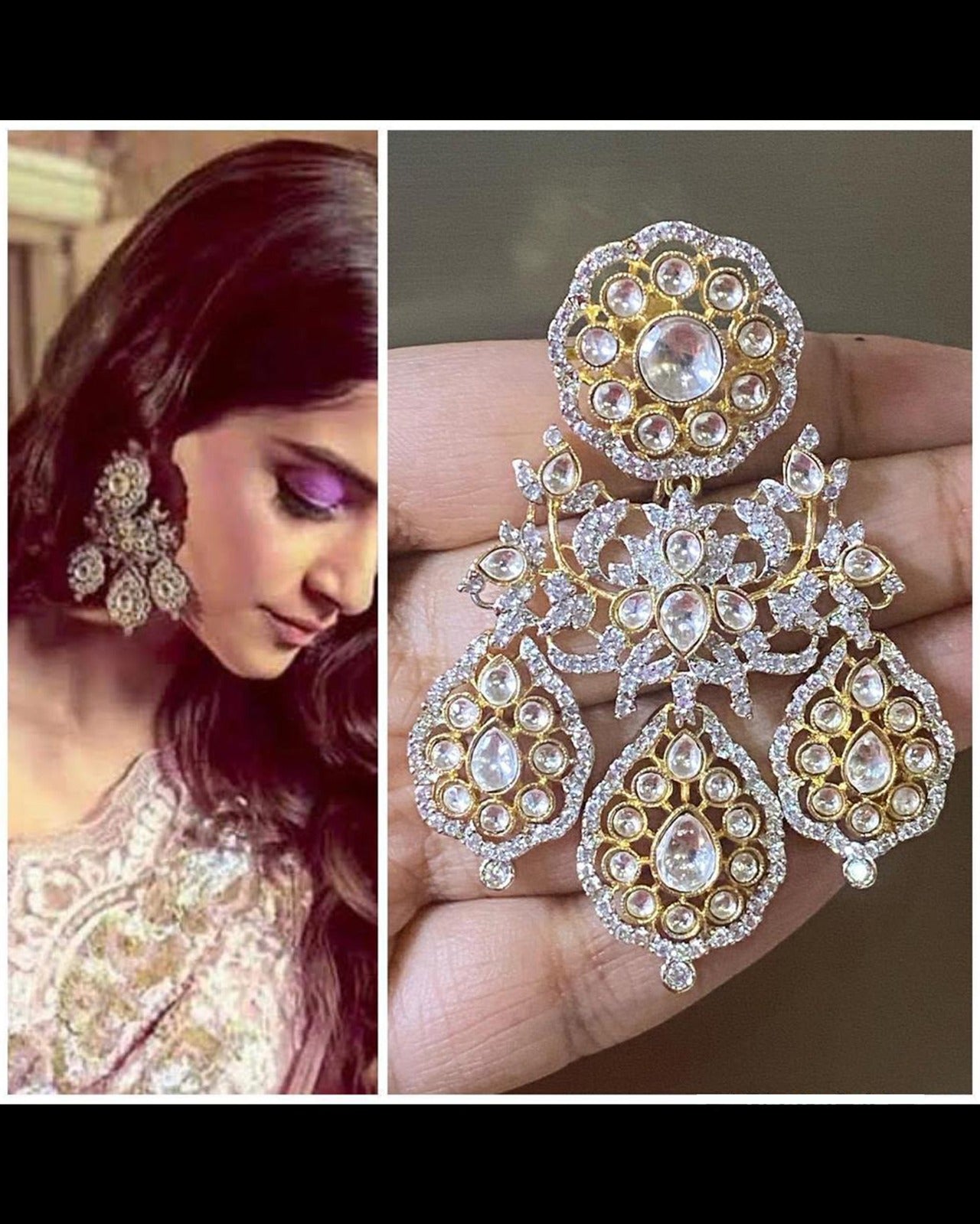 Imitation earrings on sale