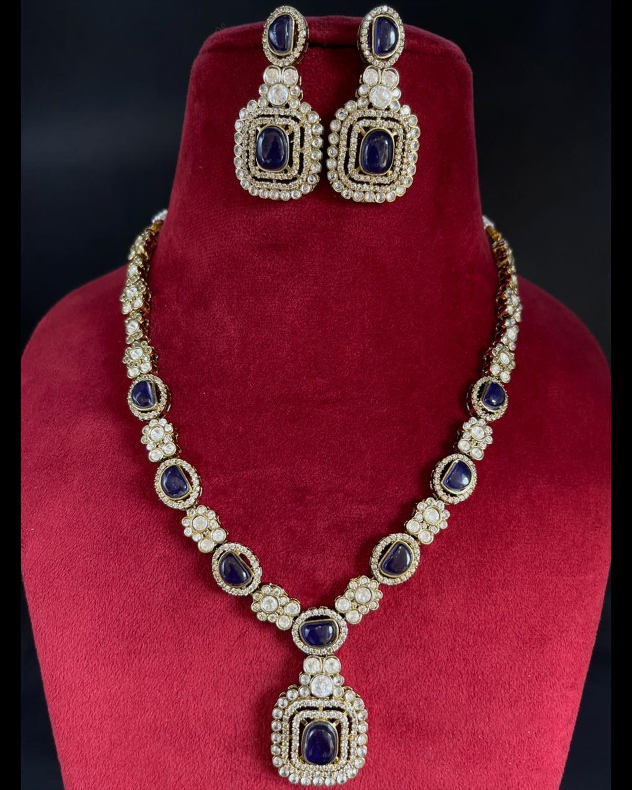 Statement Moissanite Polki Set