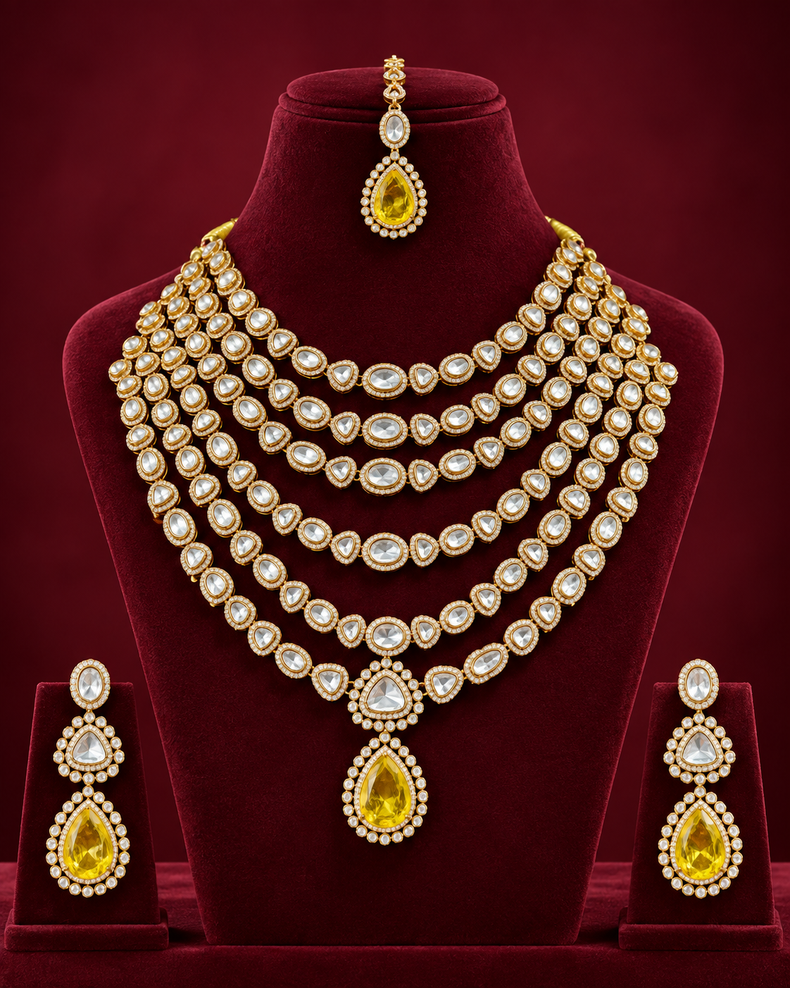6 Layered Bridal Necklace Set