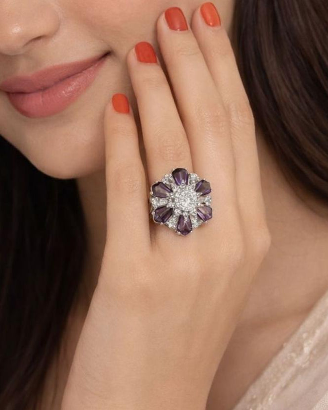 Purple Diamond Ring