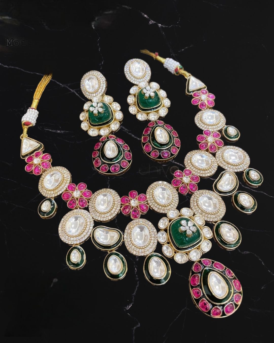 Kundan Polki Bridal Necklace Set
