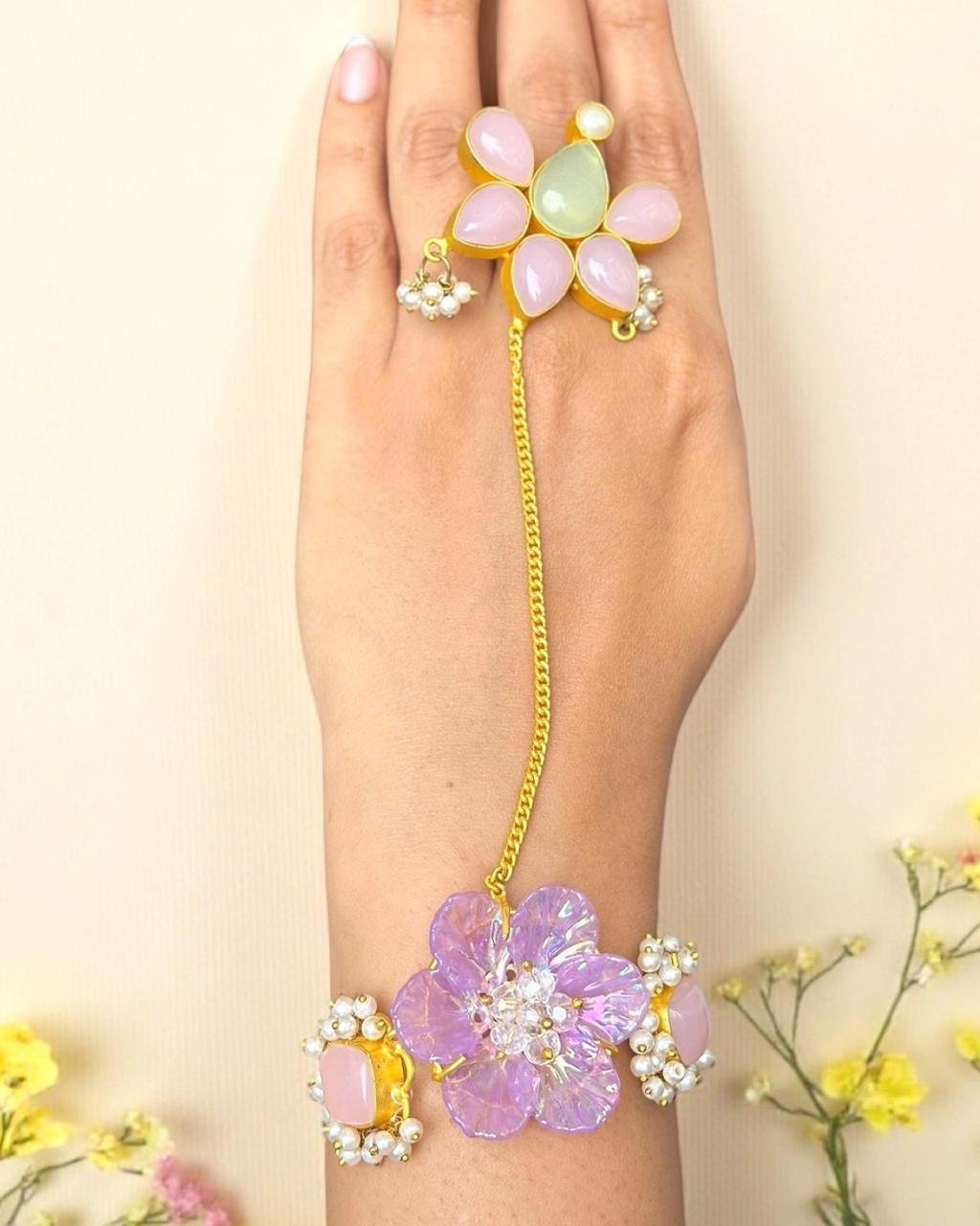 Purple Floral Hathphool