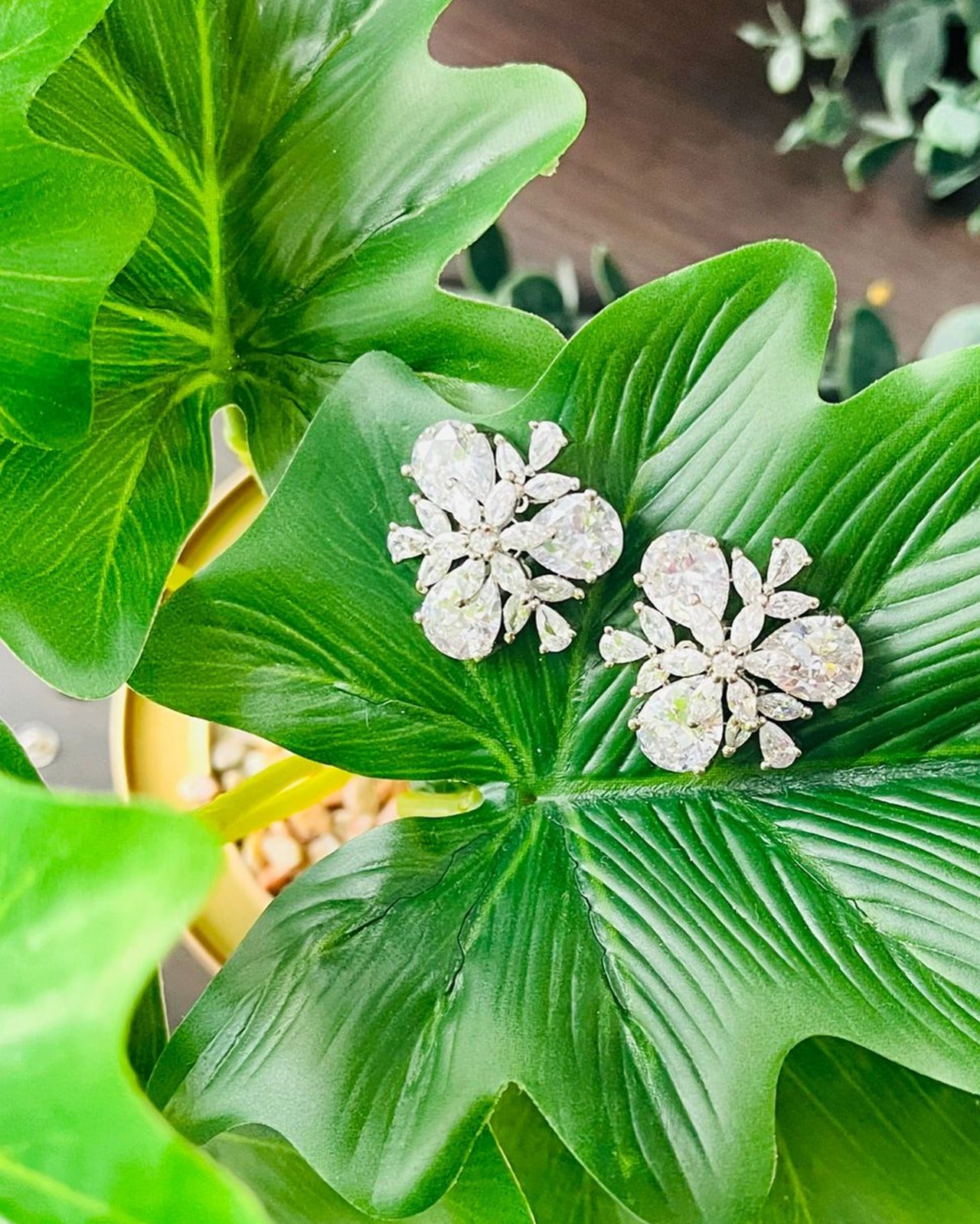 Floral Diamond Studs