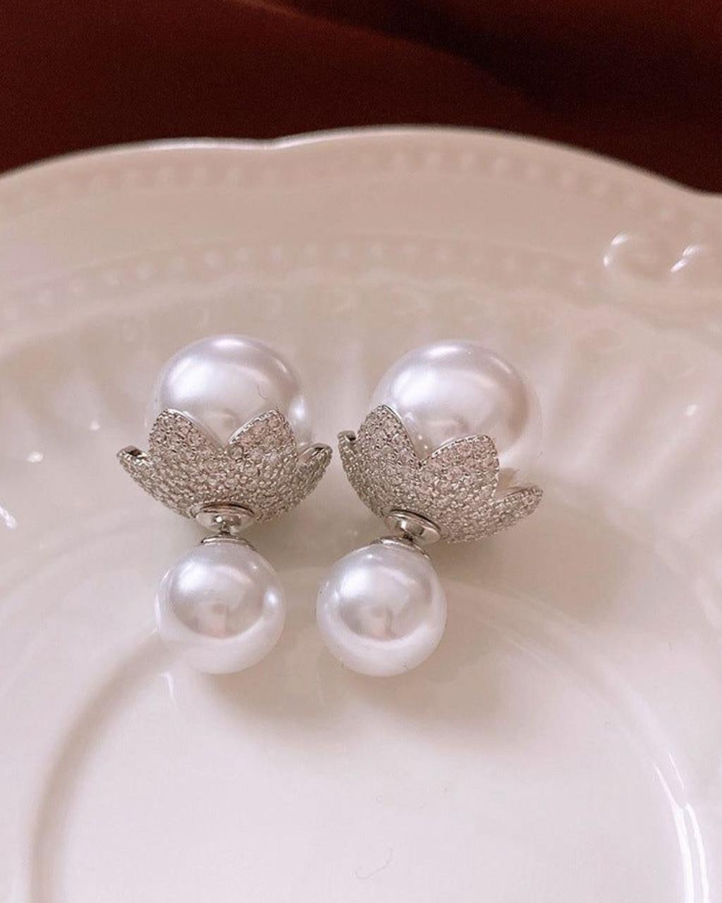 Pearl Flower Earrings