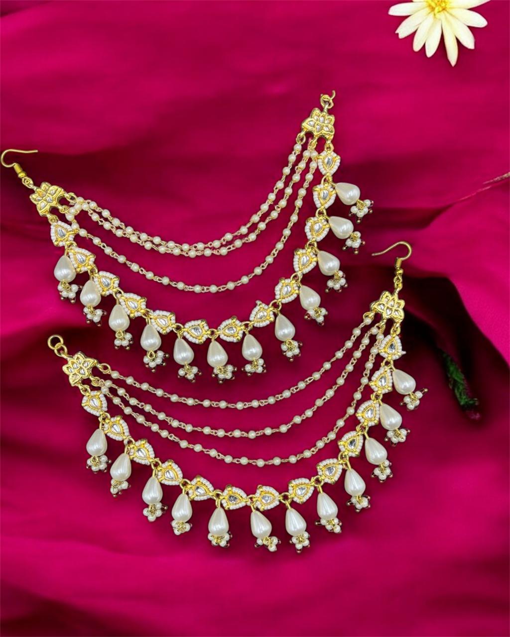 Pearl Layered Earchains