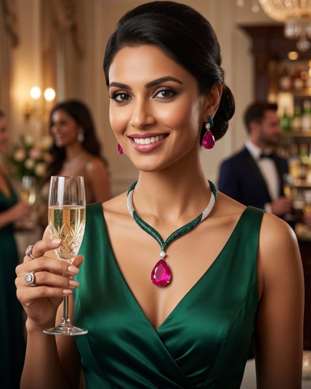 Regal Teardrop  Necklace Set