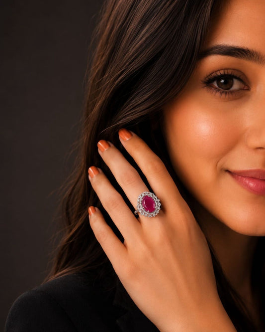 Pink Statement Diamond Ring