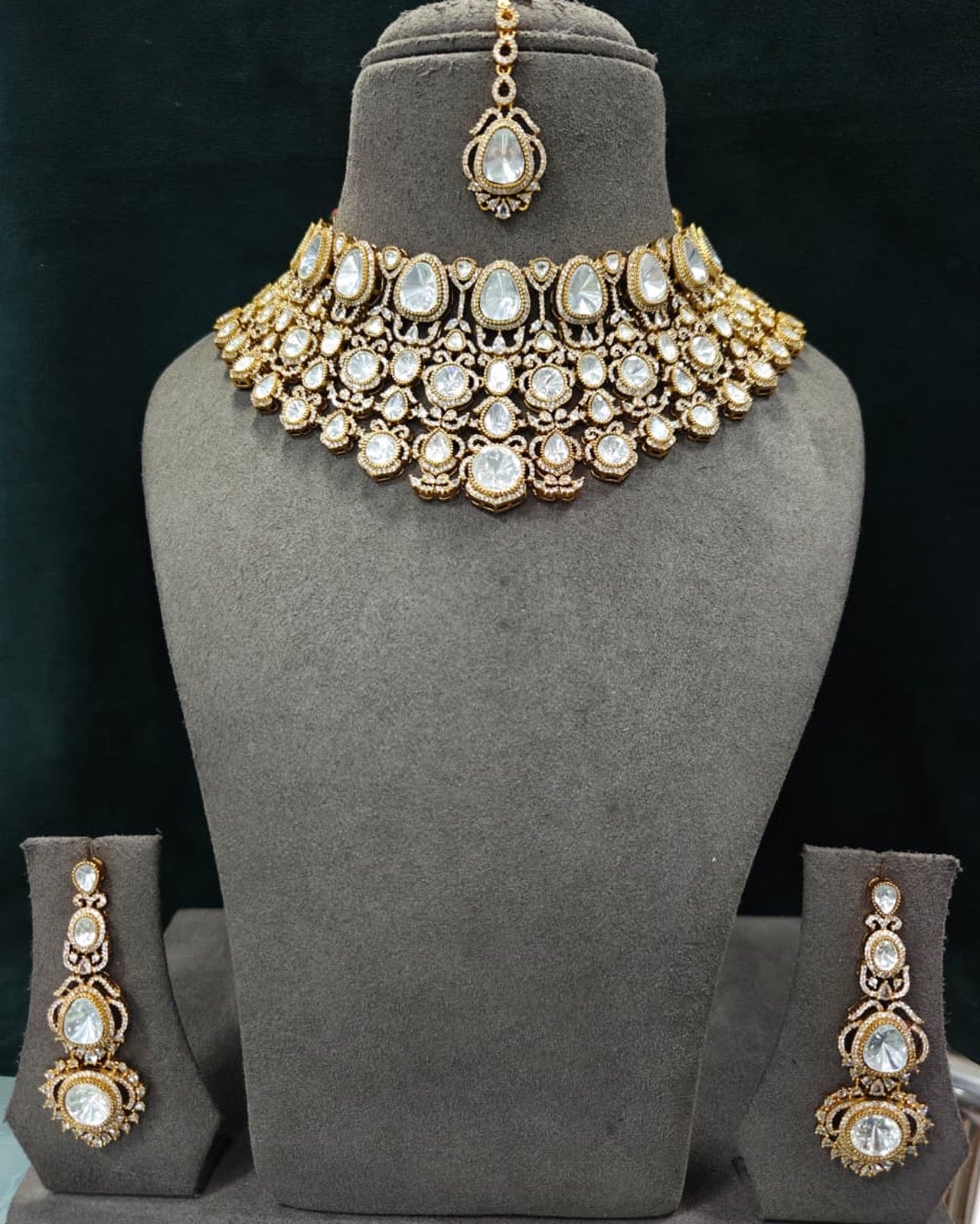 Royal Moissanite Bridal Choker Set