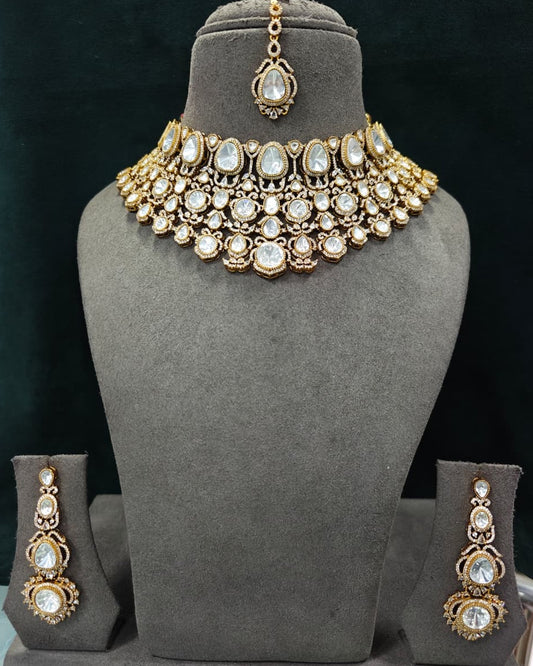 Royal Moissanite Bridal Choker Set