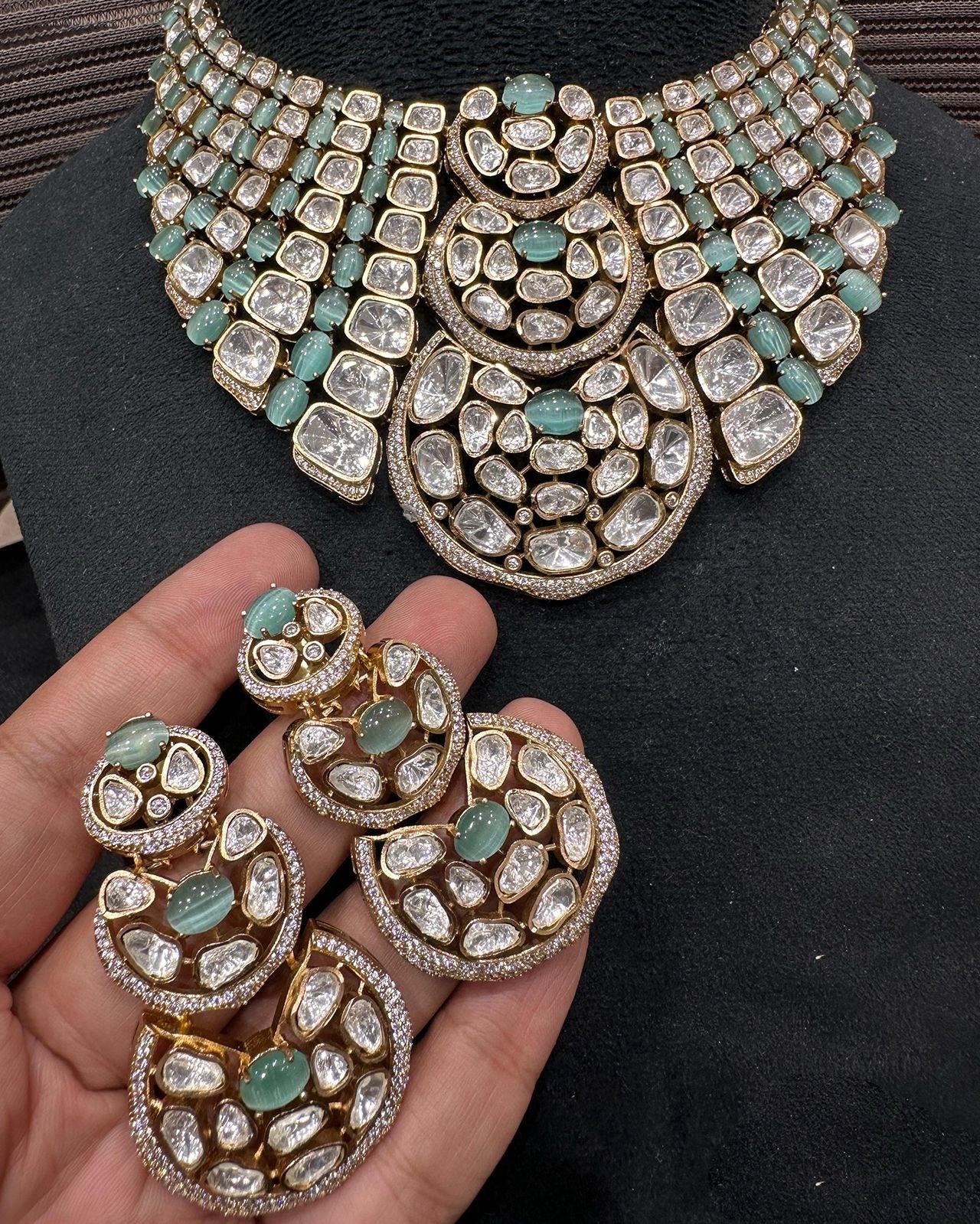 Elegant Polki Necklace Set