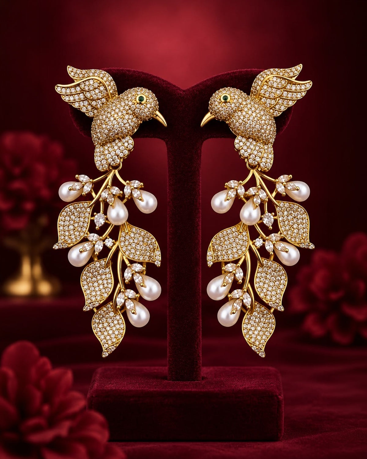 Bird Pearl Earrings