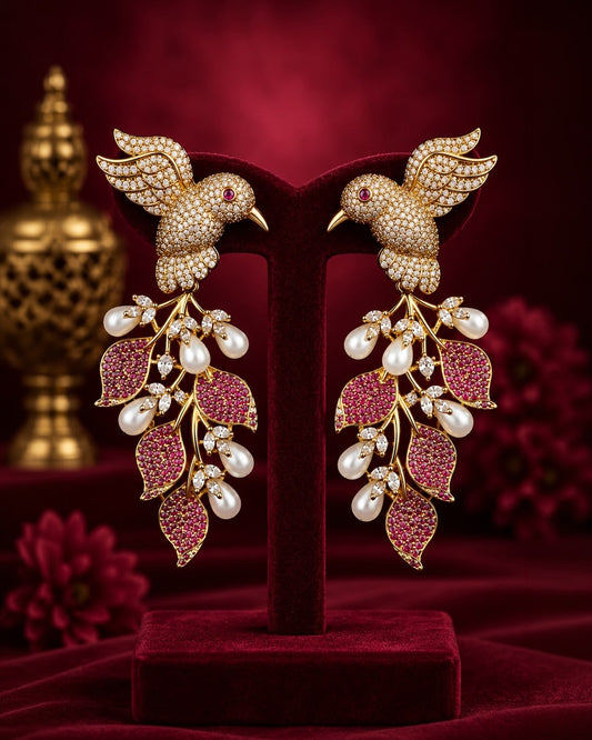Bird Pearl Earrings
