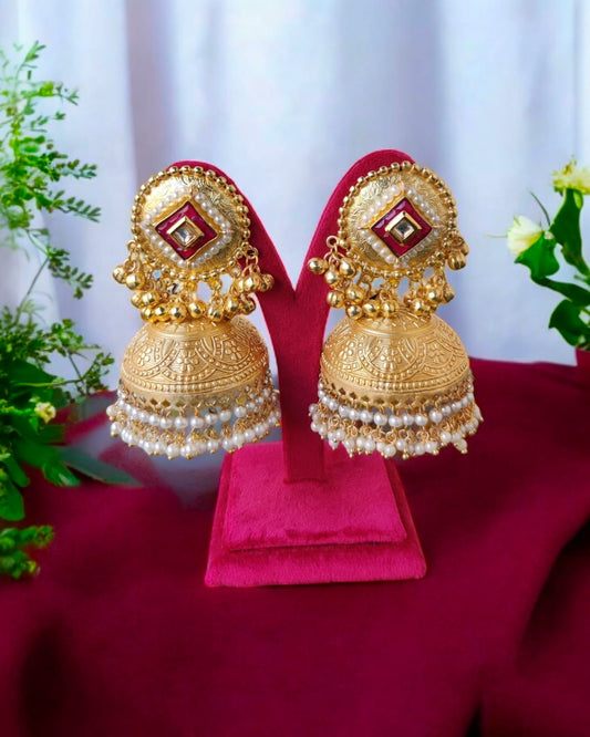 Golden Statement Jhumka