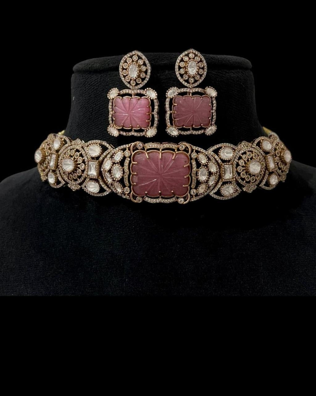 Polki Choker Necklace Set