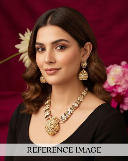 Traditional Kundan Polki Necklace Set