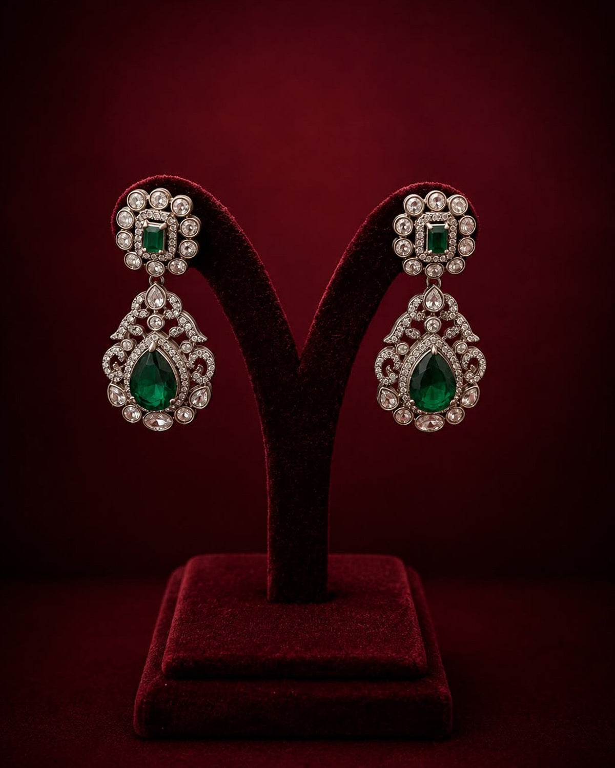 Emerald Victorian Earrings