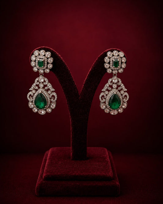 Emerald Victorian Earrings