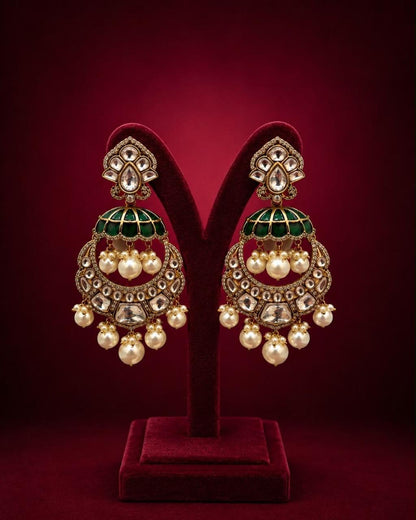 Long Pearl Traditional Earrings