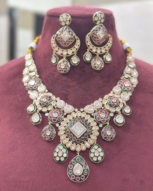 Royal polki Bridal Necklace Det