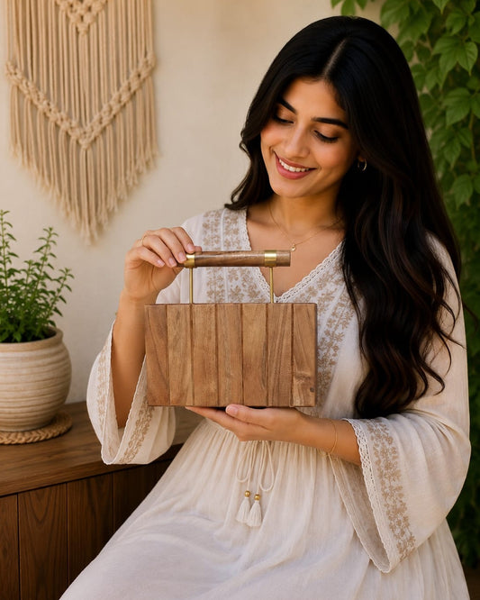 Heritage Wooden Clutch