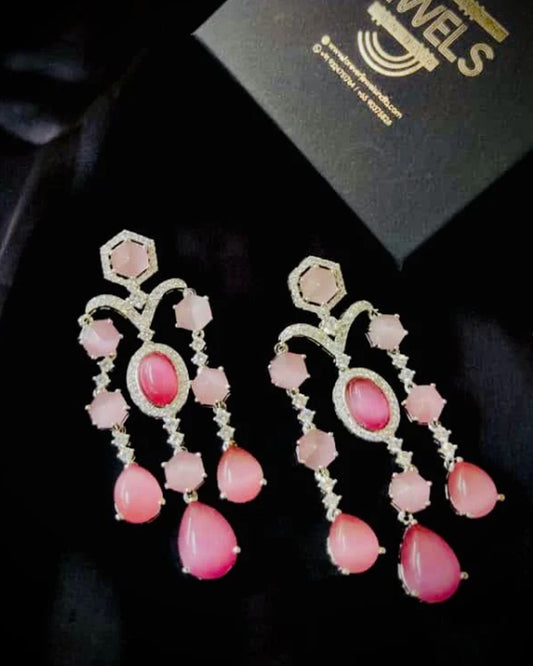 Pink Diamond Danglers