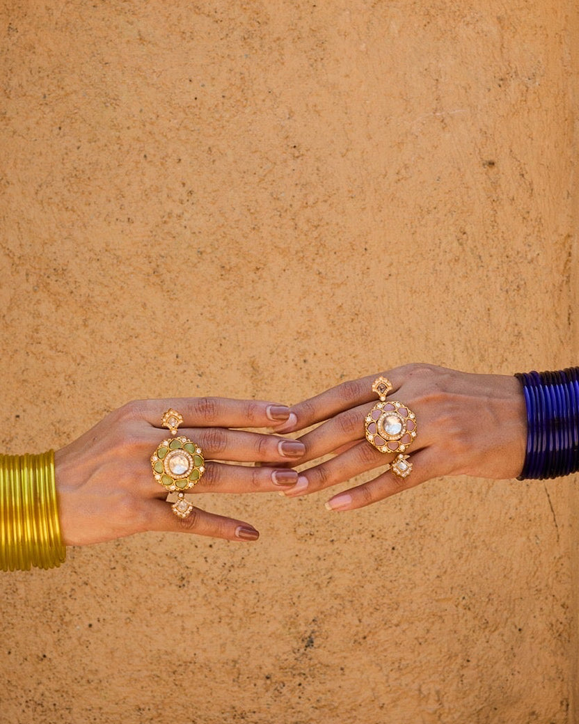 Kundan Duo Ring